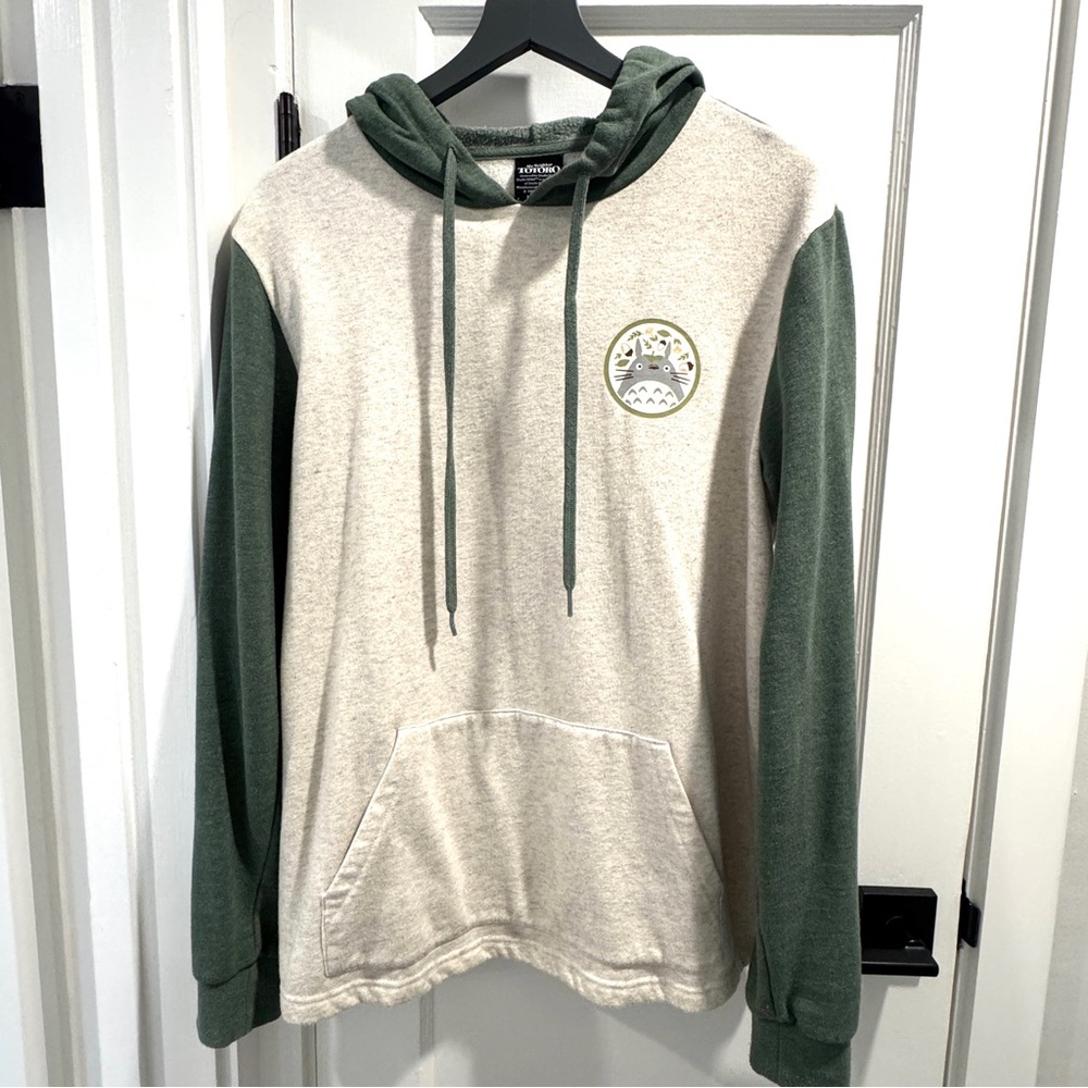Totoro Studio Ghibli Sweatshirt Hoodie (Cream/Sage)